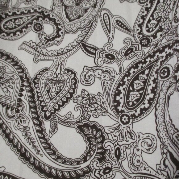 Jones New York top long sleeve button down brown and cream cotton blouse size 2x - Picture 8 of 8